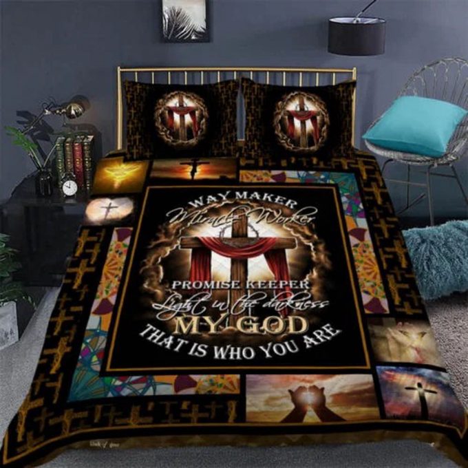 Jesus Christian. My God That Is Who You Are Quilt Bedding Set Gift 3