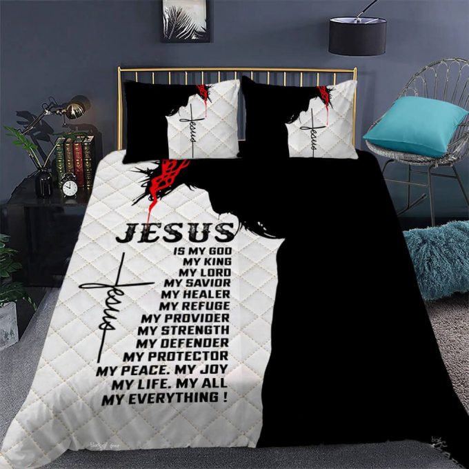 Christian Jesus Quilt Bedding Set Gift 1