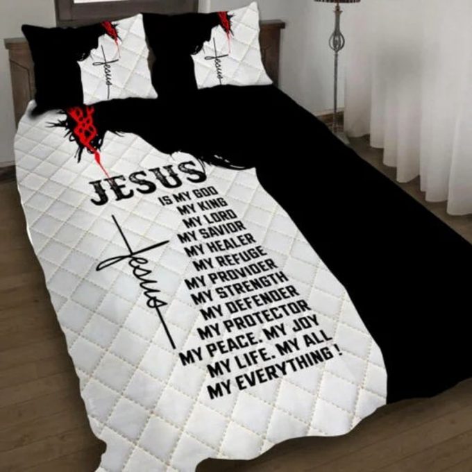 Christian Jesus Quilt Bedding Set Gift 3