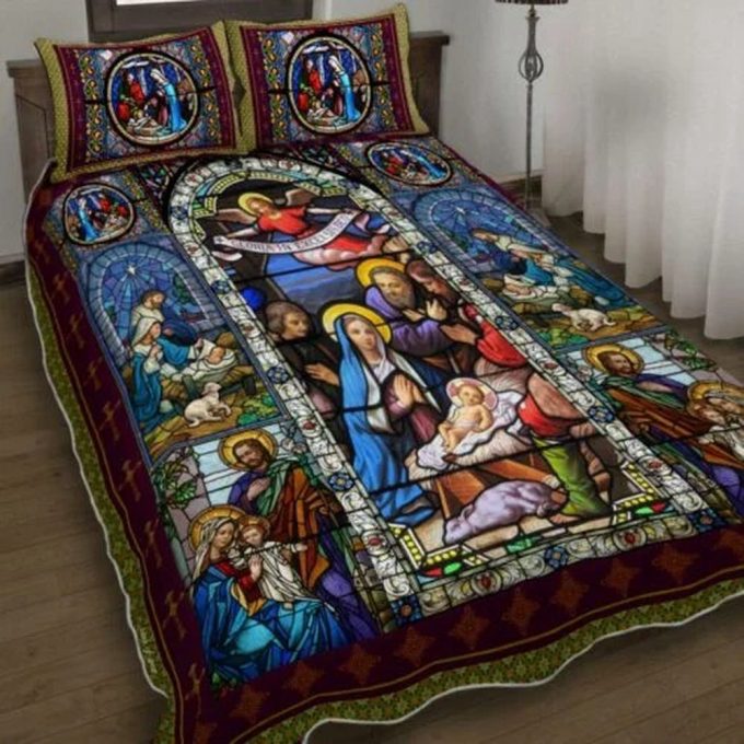Jesus Christ Family Quilt Bedding Set 2