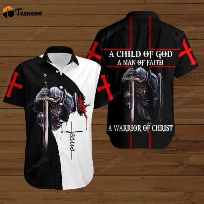 A Child Of God A Man Of Faith Jesus Cross Hawaiian Shirts 1