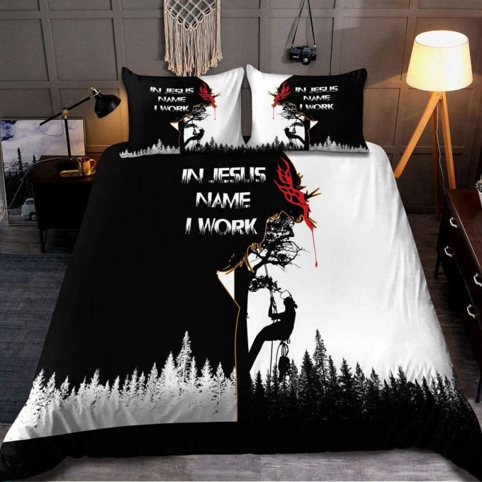 Awesome Arborist In Jesus Name I Work Bedding Set Mei 4