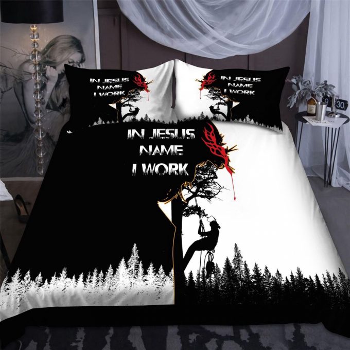 Awesome Arborist In Jesus Name I Work Bedding Set Mei 6