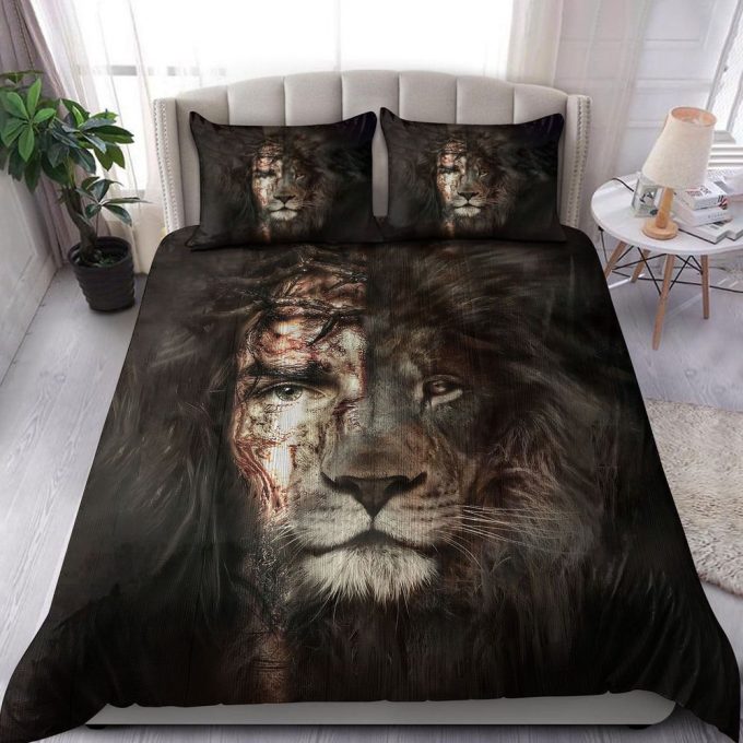 Christ Jesus Inside Lion Art Bedding Set Tmarc Tee 1