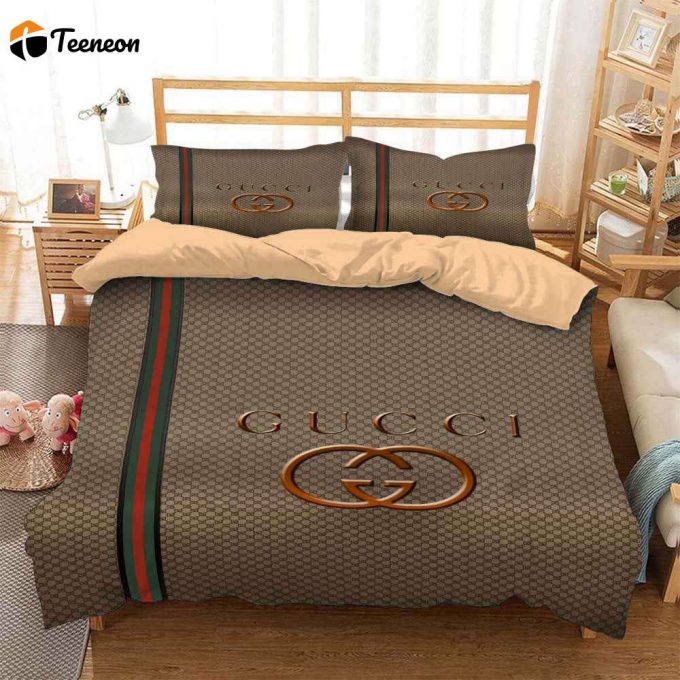 Gucci Luxury Duvet Cover And Pillow Case Bedding Set 1