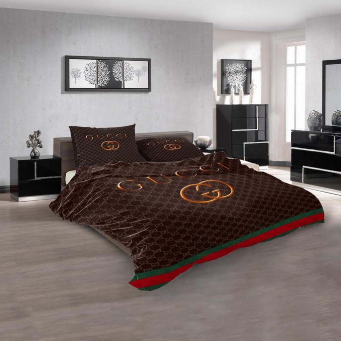 Gucci Luxury Duvet Cover Pillow Case Bedding Set 2