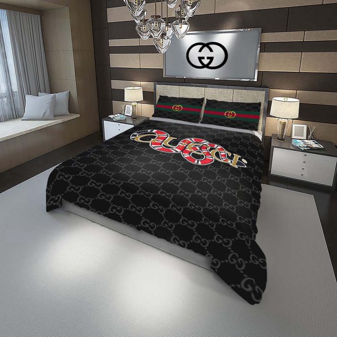 Gucci Snake Luxury Duvet Cover And Pillow Case Bedding Set 2