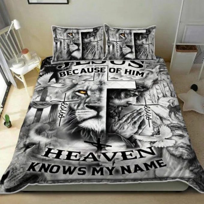 Jesus Because Of You Heaven Knows My Name Quilt Bedding Set Gift 4