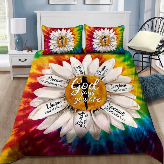 Jesus-Daisy God Say You Are Bedding Set 2