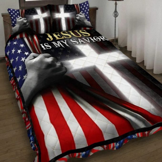 Jesus Is My Savior Quilt Bedding Set 2