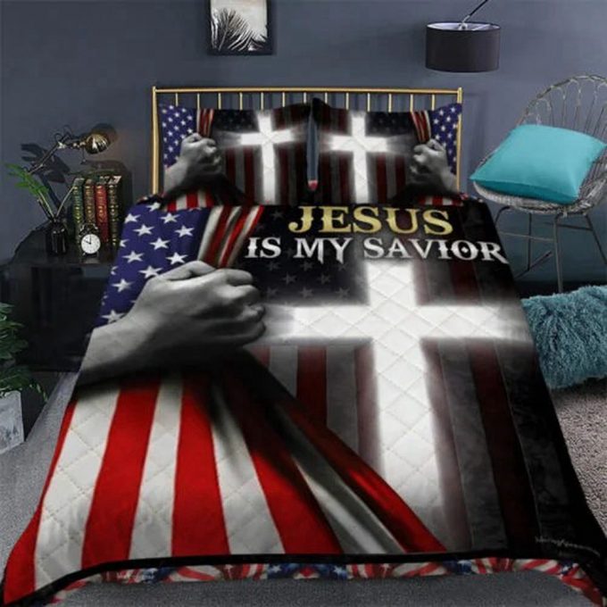 Jesus Is My Savior Quilt Bedding Set 3