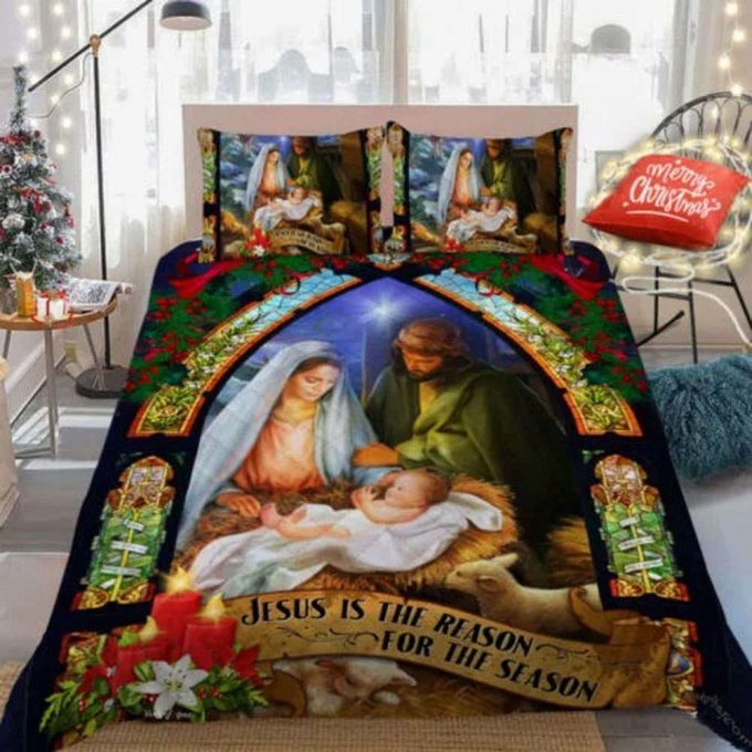 Jesus Is The Reason For The Season Quilt Bedding Set 3