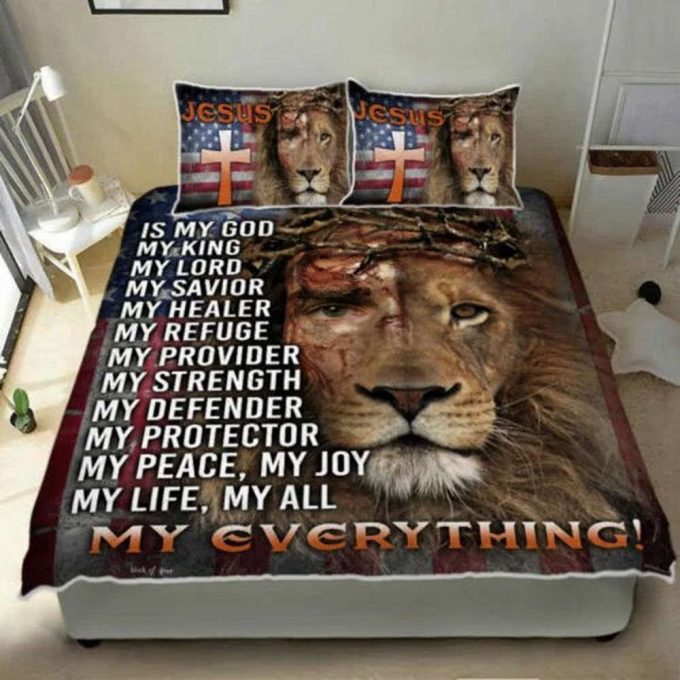Jesus Lion Of Judah, My Everything Quilt Bedding Set 4
