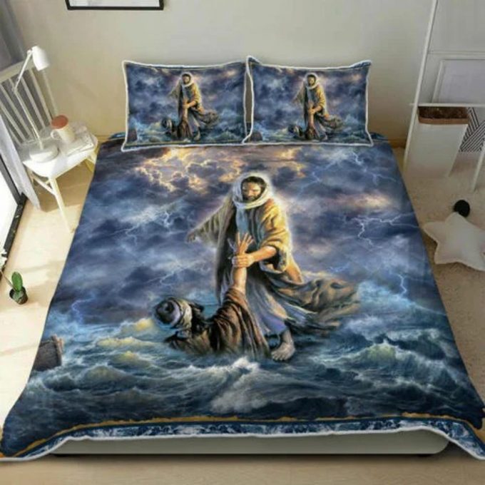 Jesus My Savior Quilt Bedding Set 3