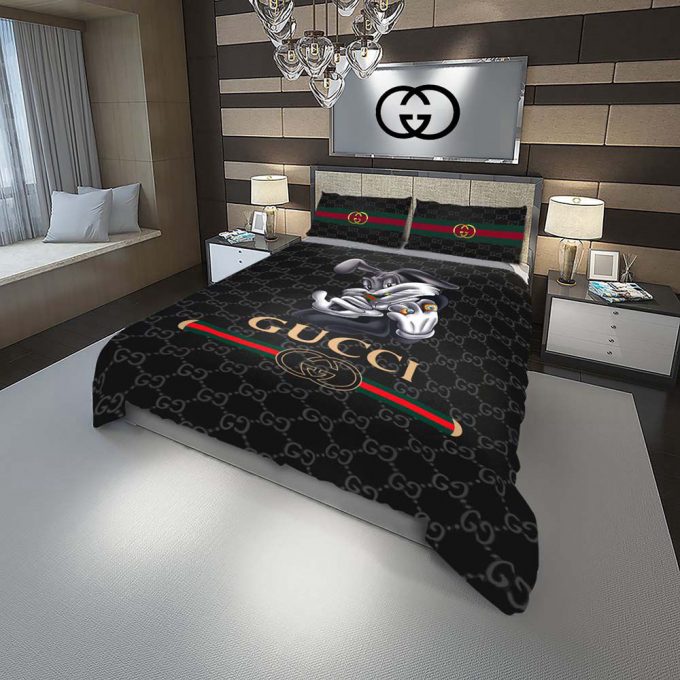 Looney Tunes Gucci Luxury Duvet Cover And Pillow Case Bedding Set 2