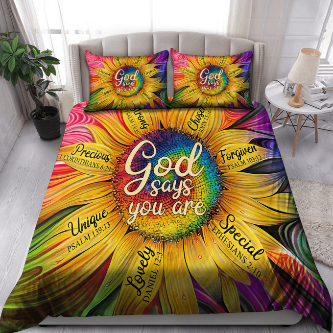 Giftjesus-Sunflower God Say You Are Bedding Set 2