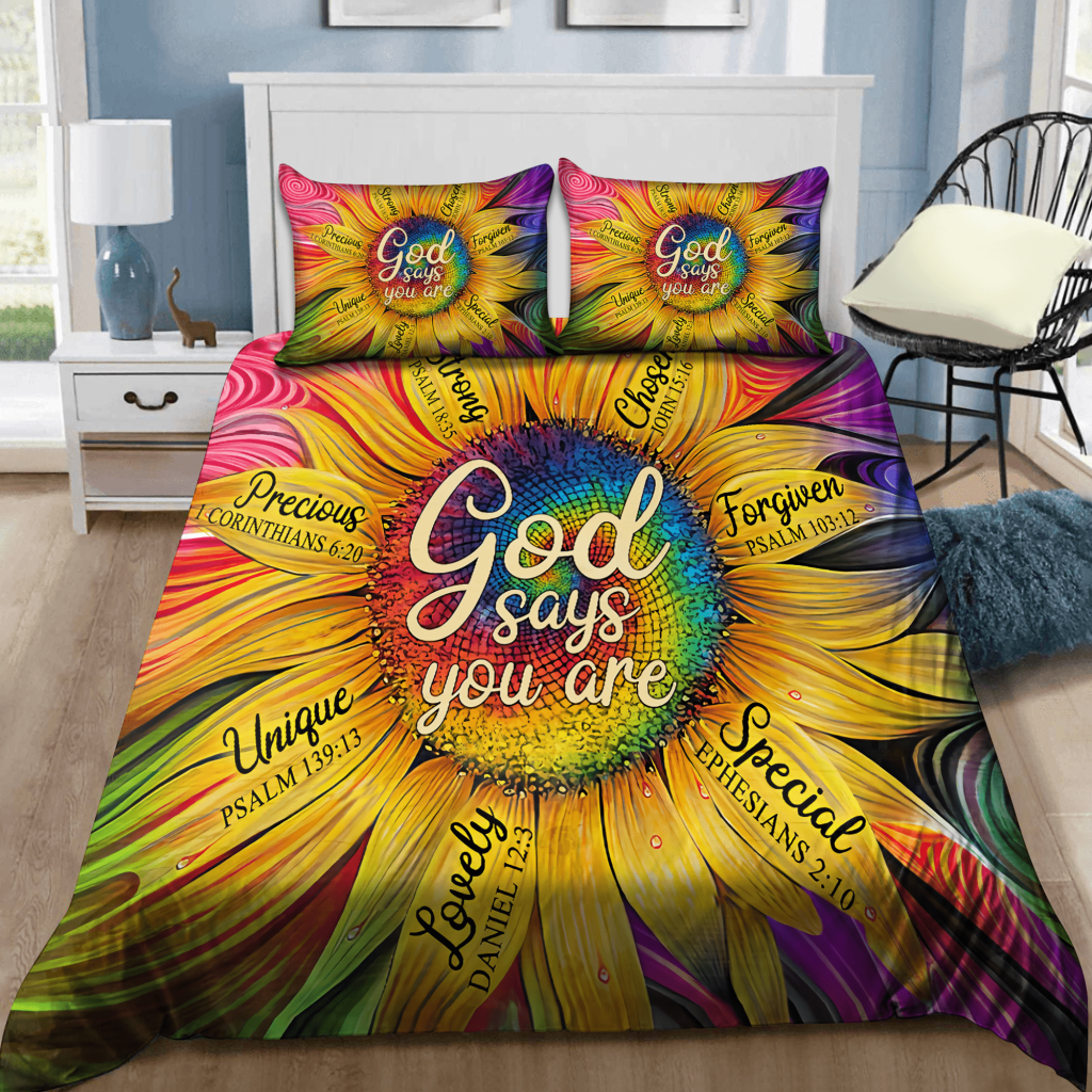 Giftjesus-Sunflower God Say You Are Bedding Set 4