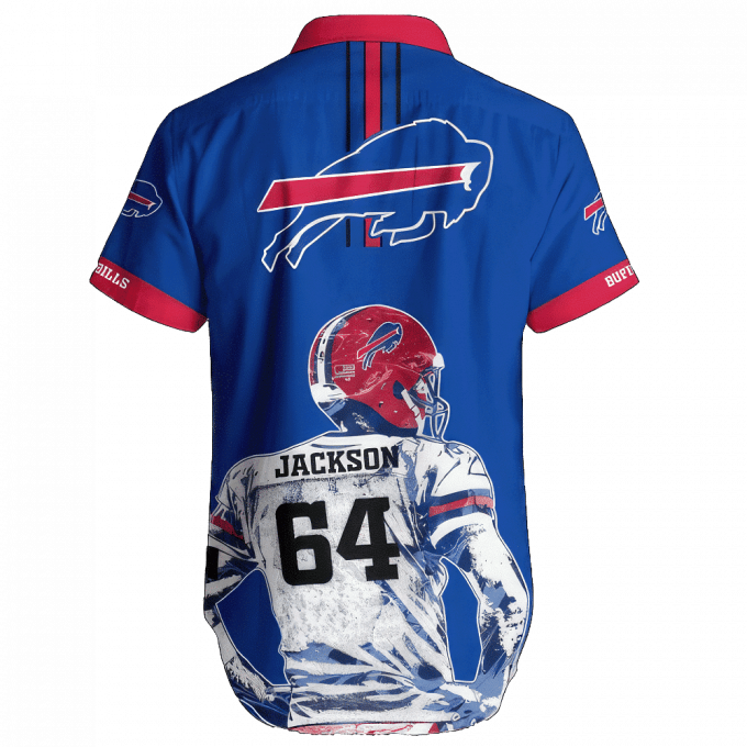 Buffalo Bills Hawaiian Shirt Backside Name And Number Custom Style Gift For Fans 3