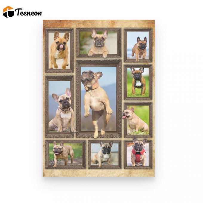 3D French Bulldog Poster Canvas 1