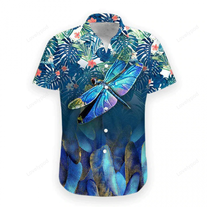 3D Summer Dragonfly Hawaii Shirt, Hawaiian Shirt For Men, Women 2