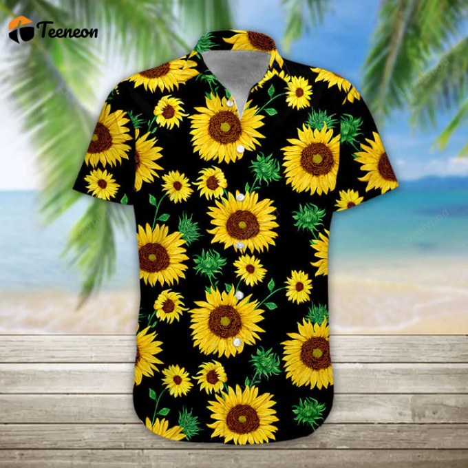 3D Sunflower Hawaii Shirt, Hawaiian Shirts For Men, Women Print Button Down Shirt 1