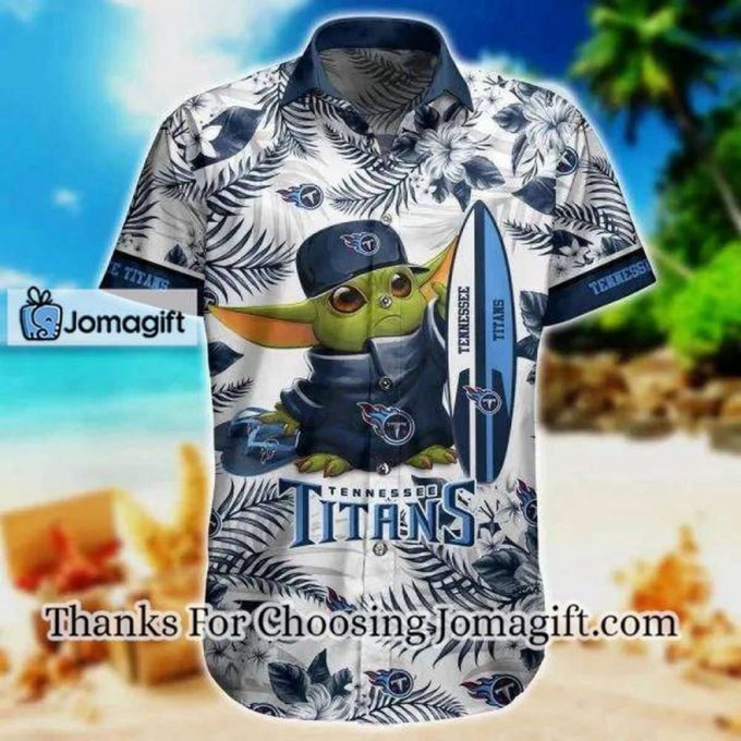 [Amazing] Nfl Tennessee Titans Baby Yoda Hawaiian Shirt Gift 2