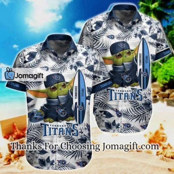 [Amazing] Nfl Tennessee Titans Baby Yoda Hawaiian Shirt Gift 3