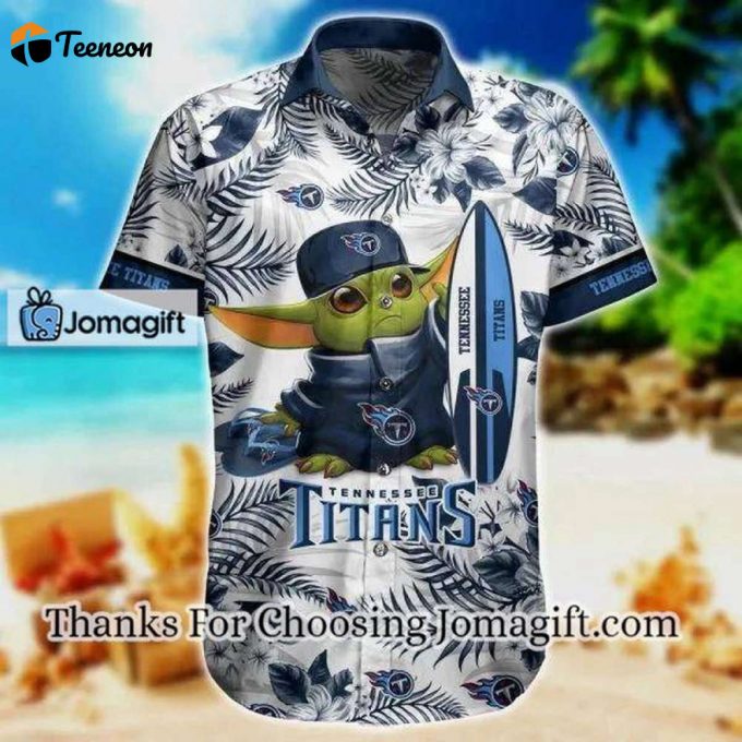 [Amazing] Nfl Tennessee Titans Baby Yoda Hawaiian Shirt Gift 1