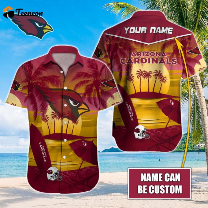 Arizona Cardinals Nfl-Hawaiian Shirt Custom 1