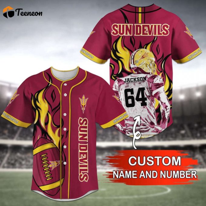 Arizona State Sun Devils Baseball Jersey Personalized 2023 1