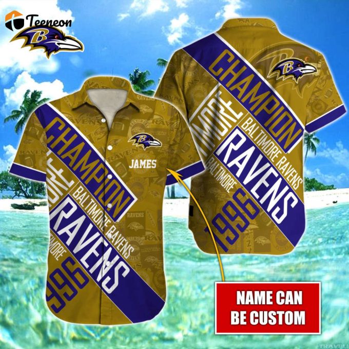 Baltimore Ravens Nfl-Hawaiian Shirt Custom 1