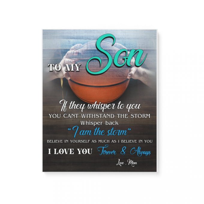 Basketball To My Sin I Love You Mom Canvas And Poster – Wall Decor Visual Art 2