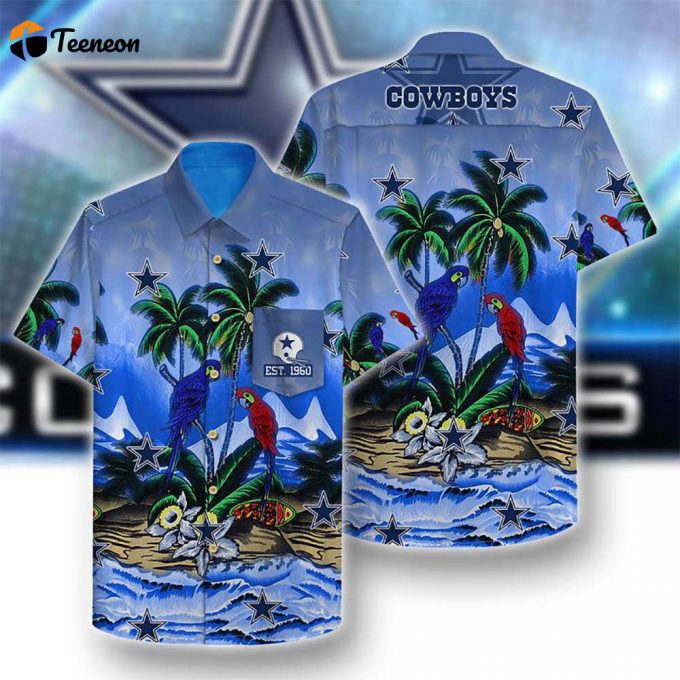 Best Dallas Cowboys Parrots Hawaiian Shirt 1