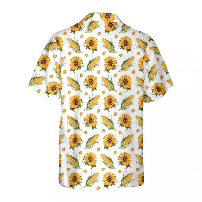 Bobsgardens Corn And Sunflower All Over Printed 3D Hawaiian Shirt 2