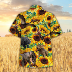 Bobsgardens Sunflower Dinosaur All Printed 3D Hawaiian Shirt