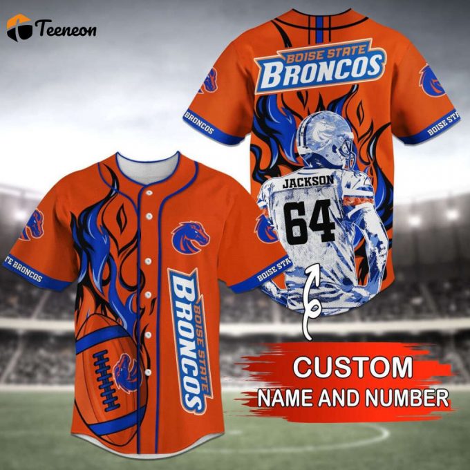 Boise State Broncos Baseball Jersey Personalized 2023 1