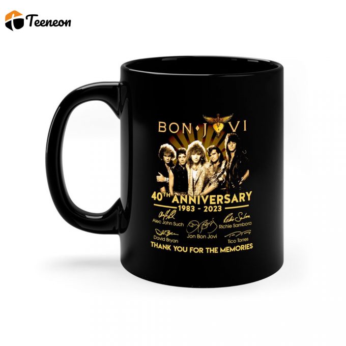 Bon Jovi 40Th Anniversary 1983-2023 Memories Mug Mug Funny Gift Mug Funny Coffee Mug 2