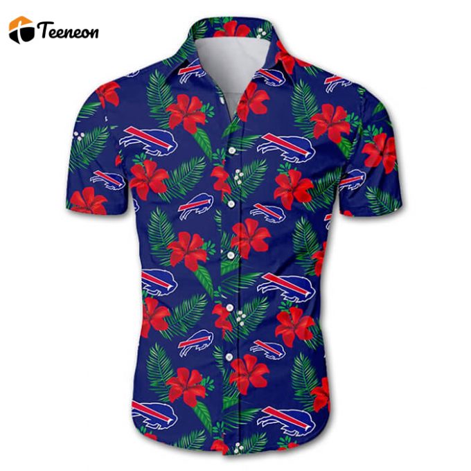 Buffalo Bills Hawaiian Shirt Men Tropical Flower 1