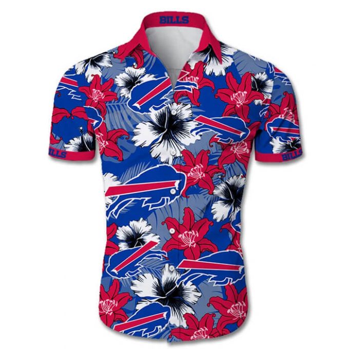 Buffalo Bills Hawaiian Shirt Tropical Flower Beach 2
