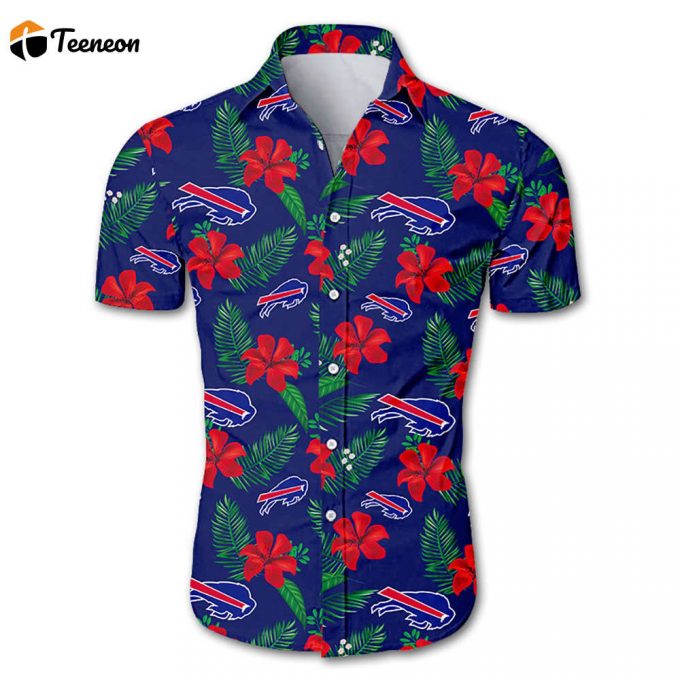 Buffalo Bills Tropical Flower Hawaiian Beach Shirt 1