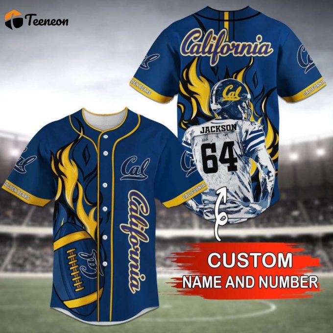 Caiifornia Goiden Bears Baseball Jersey Personalized 2023 1