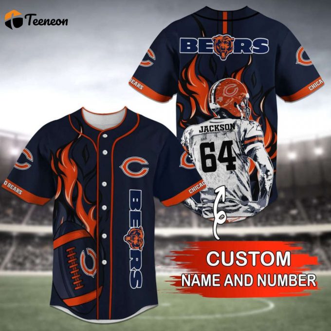 Chlcago Bear Baseball Jersey Personalized 2023 1