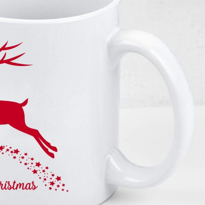 Christmas Merry Christmas Reindeer With Stars Holiday Coffee Mug 6