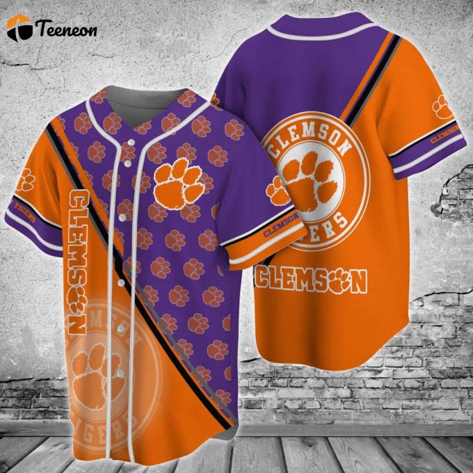 Clemson Tigers Baseball Jersey Custom For Fans 1