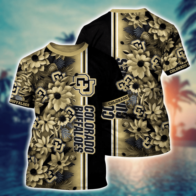 Colorado Buffaloes Ncaa3 Flower Hawaii Shirt And Tshirt For Fans, Custom Summer Football Shirts 2