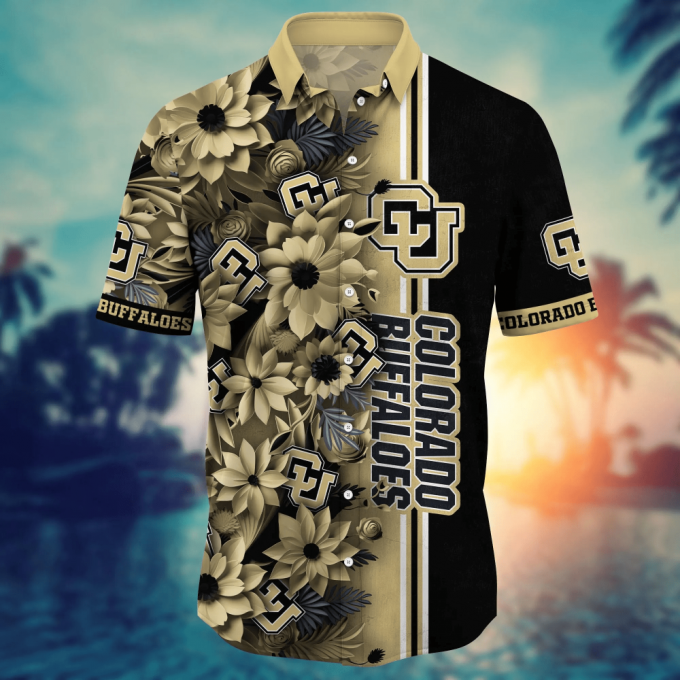 Colorado Buffaloes Ncaa3 Flower Hawaii Shirt And Tshirt For Fans, Custom Summer Football Shirts 3