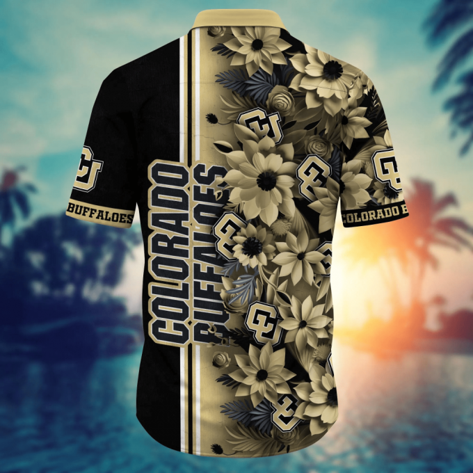 Colorado Buffaloes Ncaa3 Flower Hawaii Shirt And Tshirt For Fans, Custom Summer Football Shirts 4