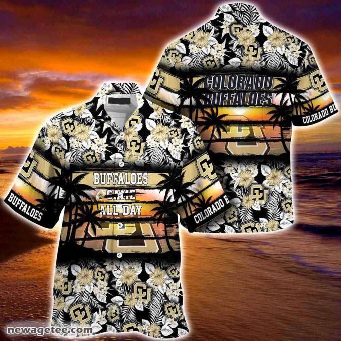 Colorado Buffaloes Summer Beach Hawaiian Shirt Hibiscus Pattern For Sports Fan 2