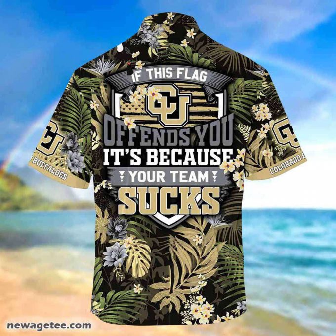 Colorado Buffaloes Summer Beach Hawaiian Shirt With Tropical Patterns 2