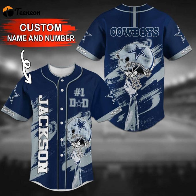 Daiias Cowboys Personalized Baseball Jersey 1